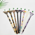 Luxurious Fan Blossom Straight Hair Stick (7.1 Inch) / Tortoise Shell French Hair Pin / Hair Fork for Thick Hair
