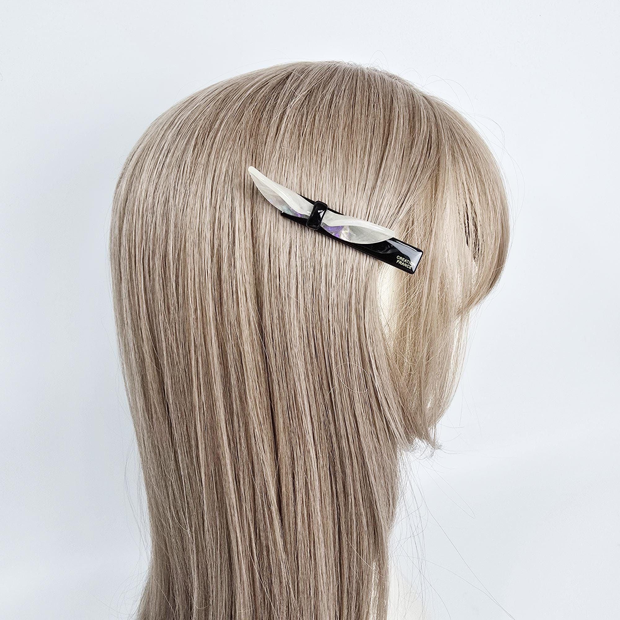 Lip Bow Mini Hair Claw Clip (3.1 Inch) / Tortoise Shell Frech Pin / Alligator Hair Clip for Woman