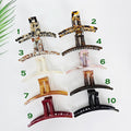 Rectangular Curve Straight Hair Claw Clip (4.8 Inch) / Elegance French Hair Pin / Hair Barrette for Woman