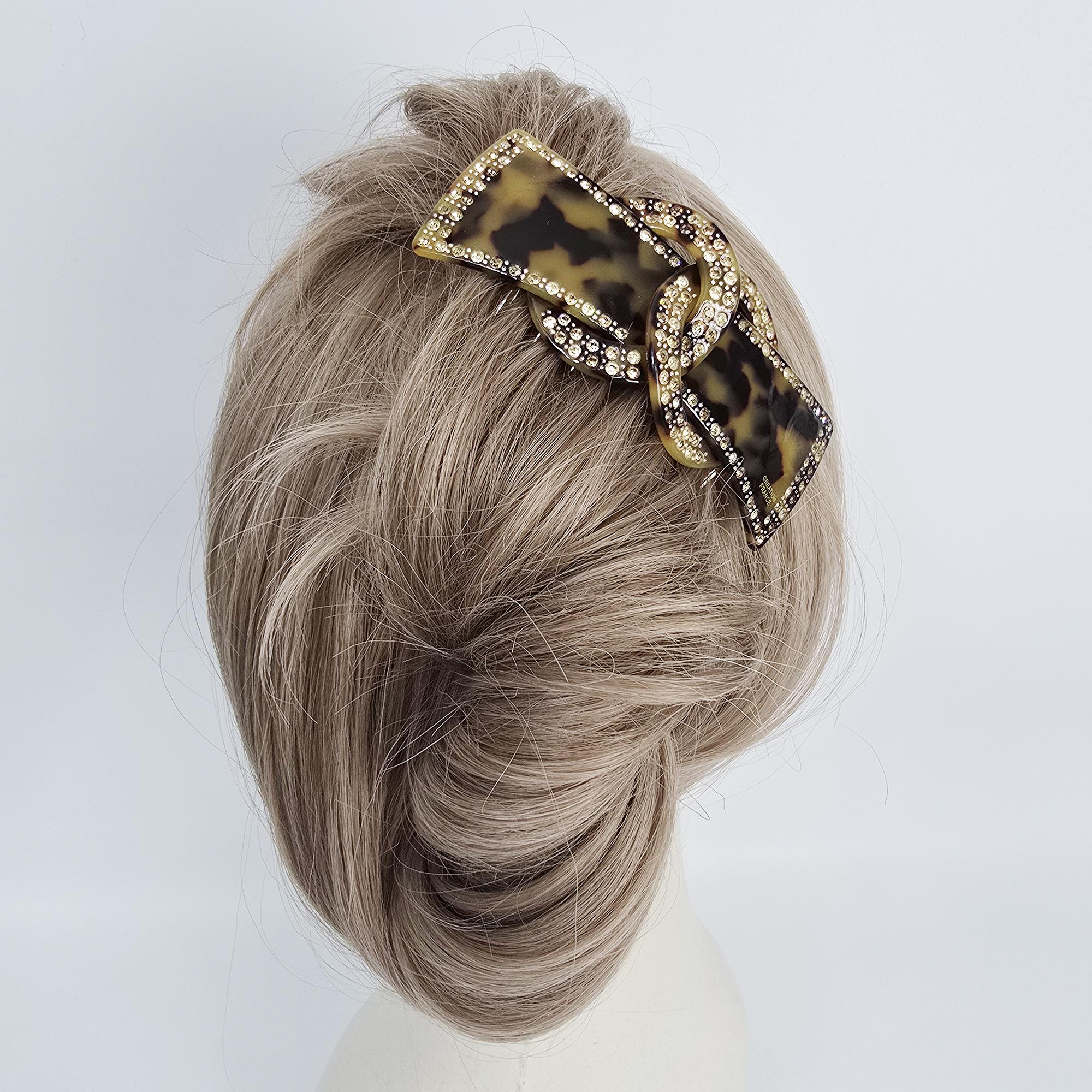 Sparkling Chain Non-Slip Updo Hair Stick (3.9 Inch) / Luxurious French Hair Pin / Hair Fork for Woman