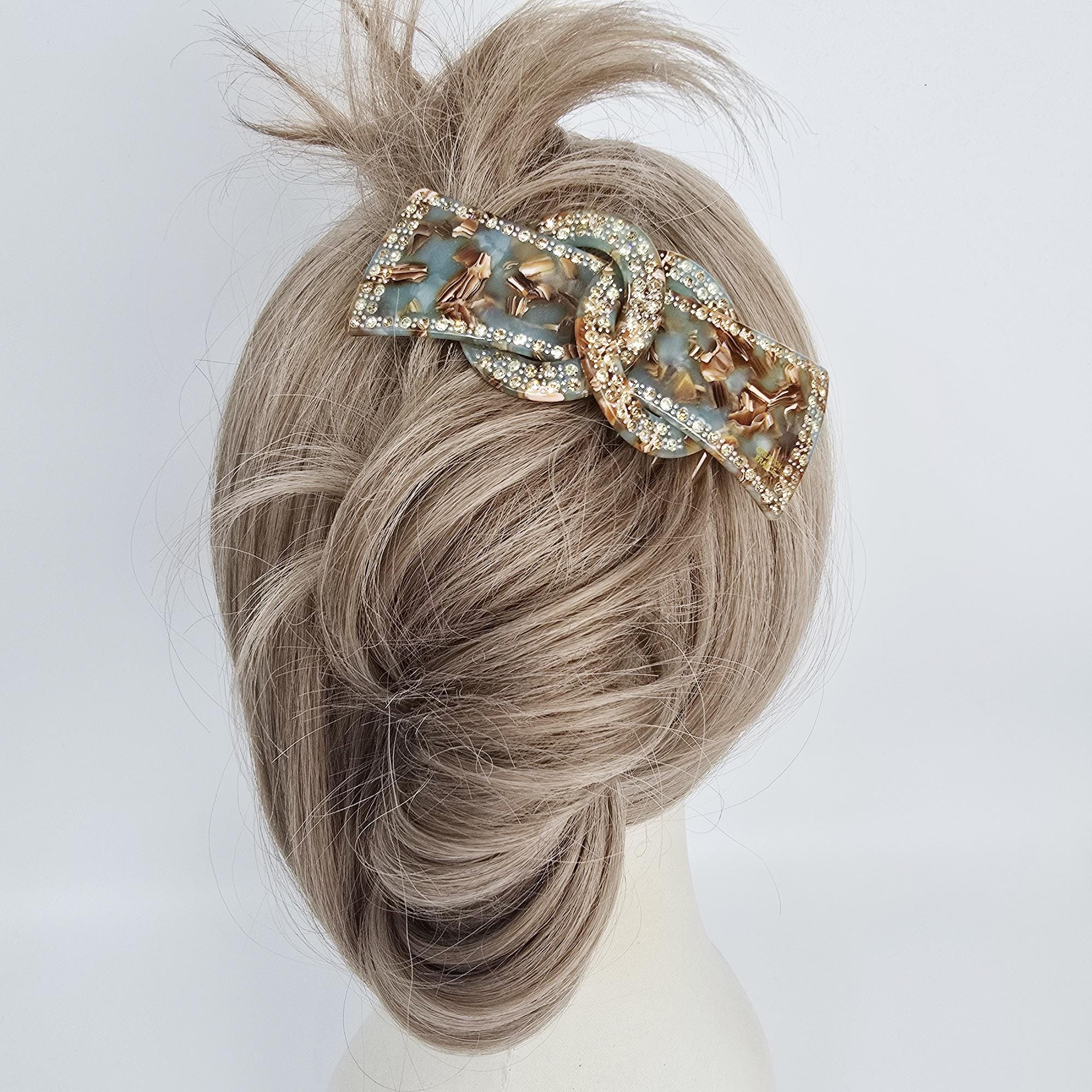 Sparkling Chain Non-Slip Updo Hair Stick (3.9 Inch) / Luxurious French Hair Pin / Hair Fork for Woman