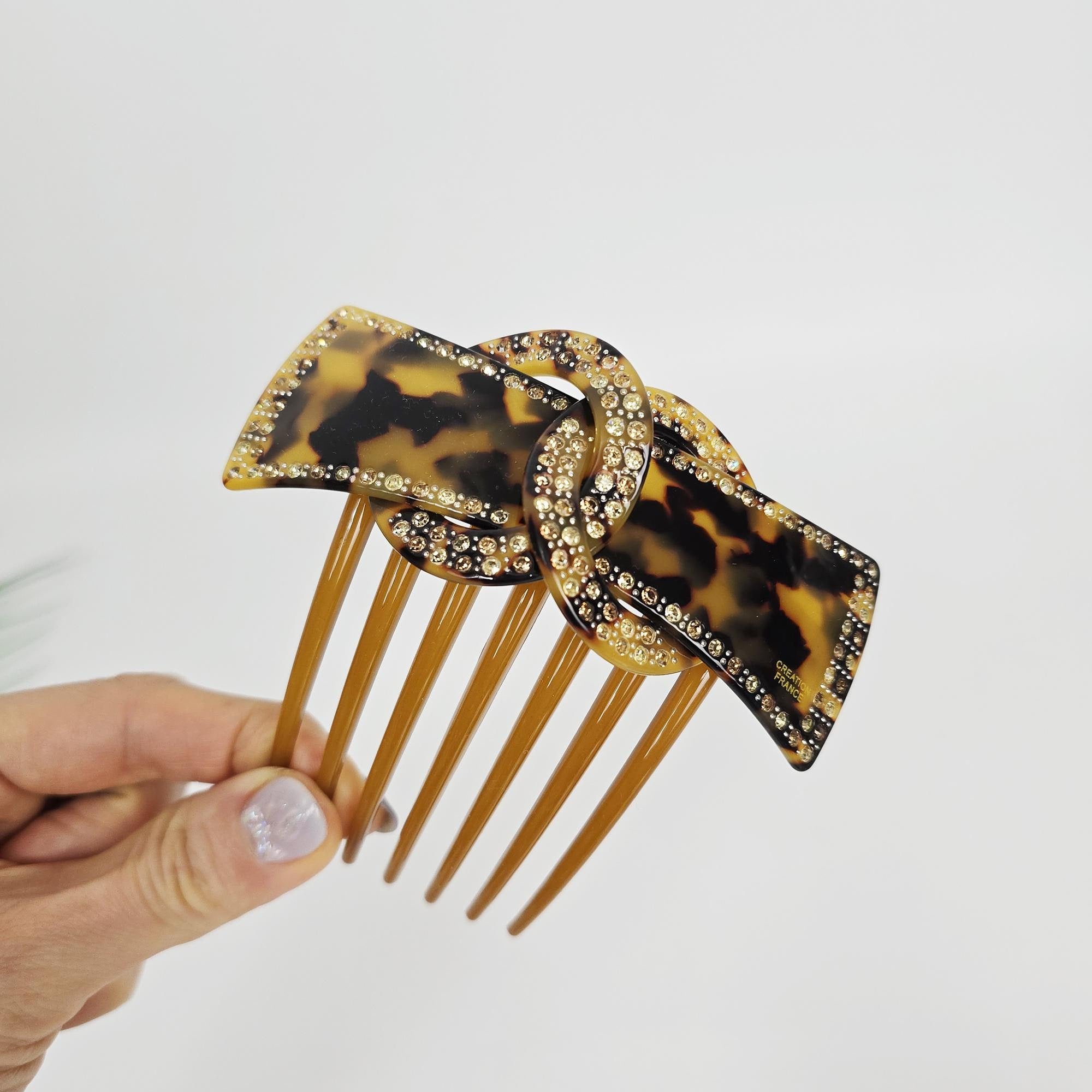 Sparkling Chain Non-Slip Updo Hair Stick (3.9 Inch) / Luxurious French Hair Pin / Hair Fork for Woman