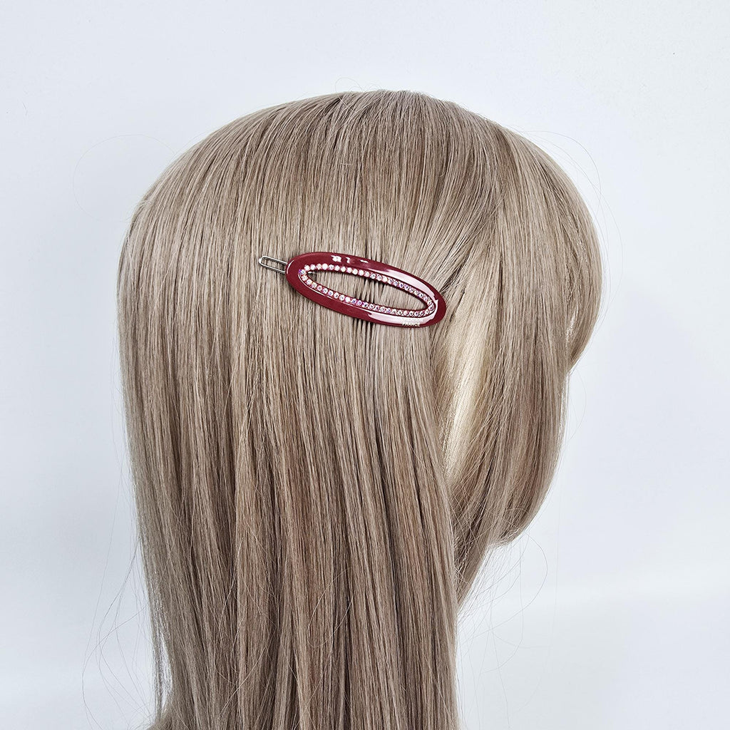 Gleam Loop Cubic Bobby Pin (2.2 Inch) / Tortoise Shell French Hair Pin Clip / Bow Barrette