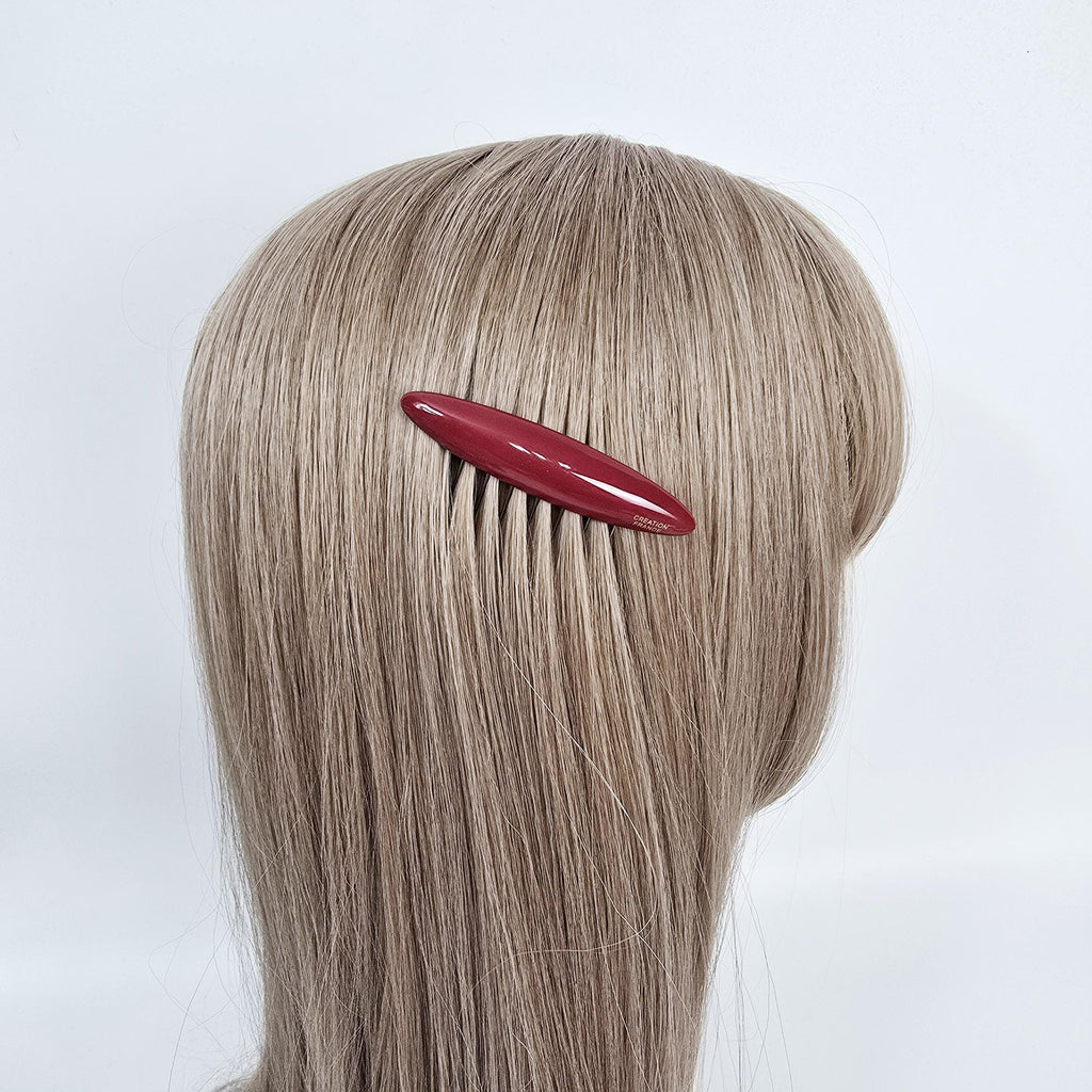 Leopard Marble Bonbon Hair Comb Pin (2.8 Inch) / Simple French Hair Pin / Hair Fork for Woman