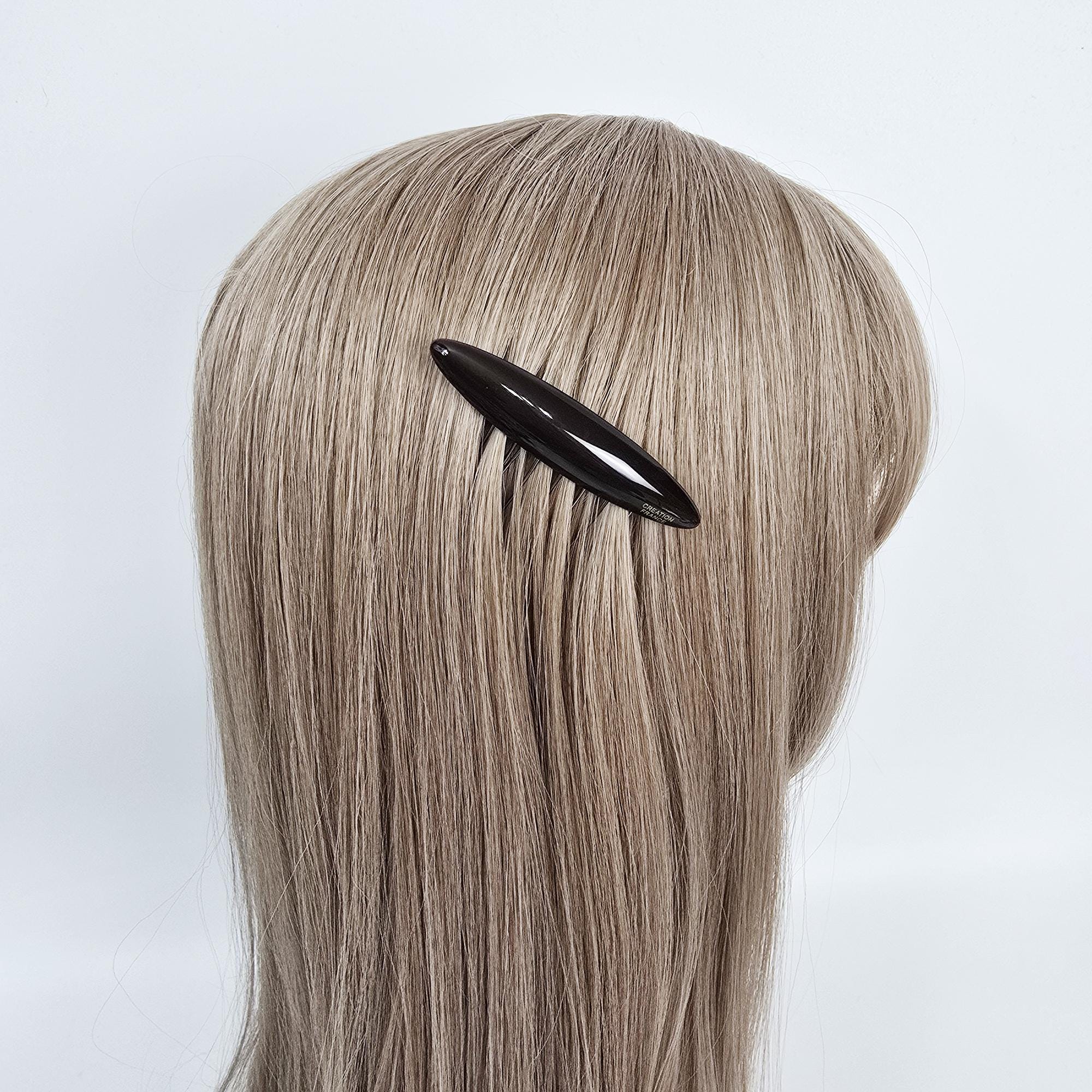 Leopard Marble Bonbon Hair Comb Pin (2.8 Inch) / Simple French Hair Pin / Hair Fork for Woman