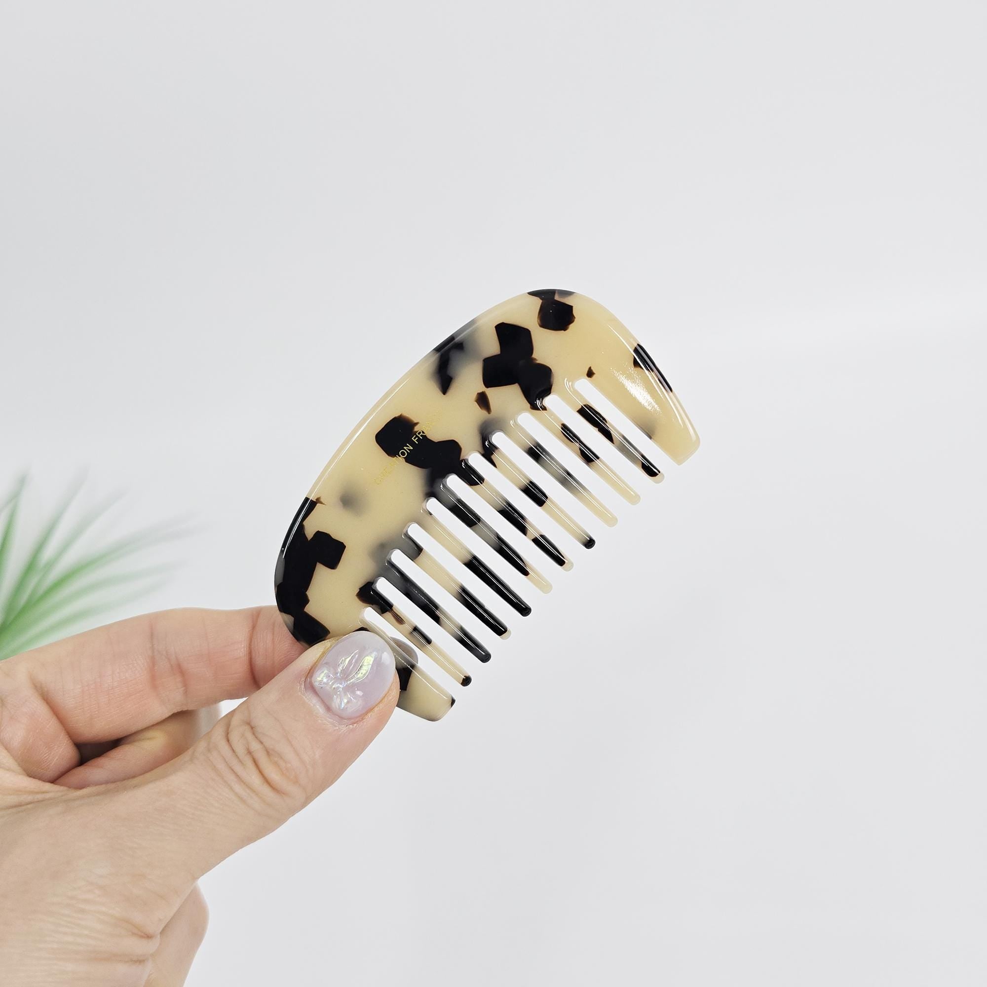 Compact Round Mini Portable Hair Comb (3.3 Inch) / Curly Hair Comb Hair Brush / Hair Accessory for Woman