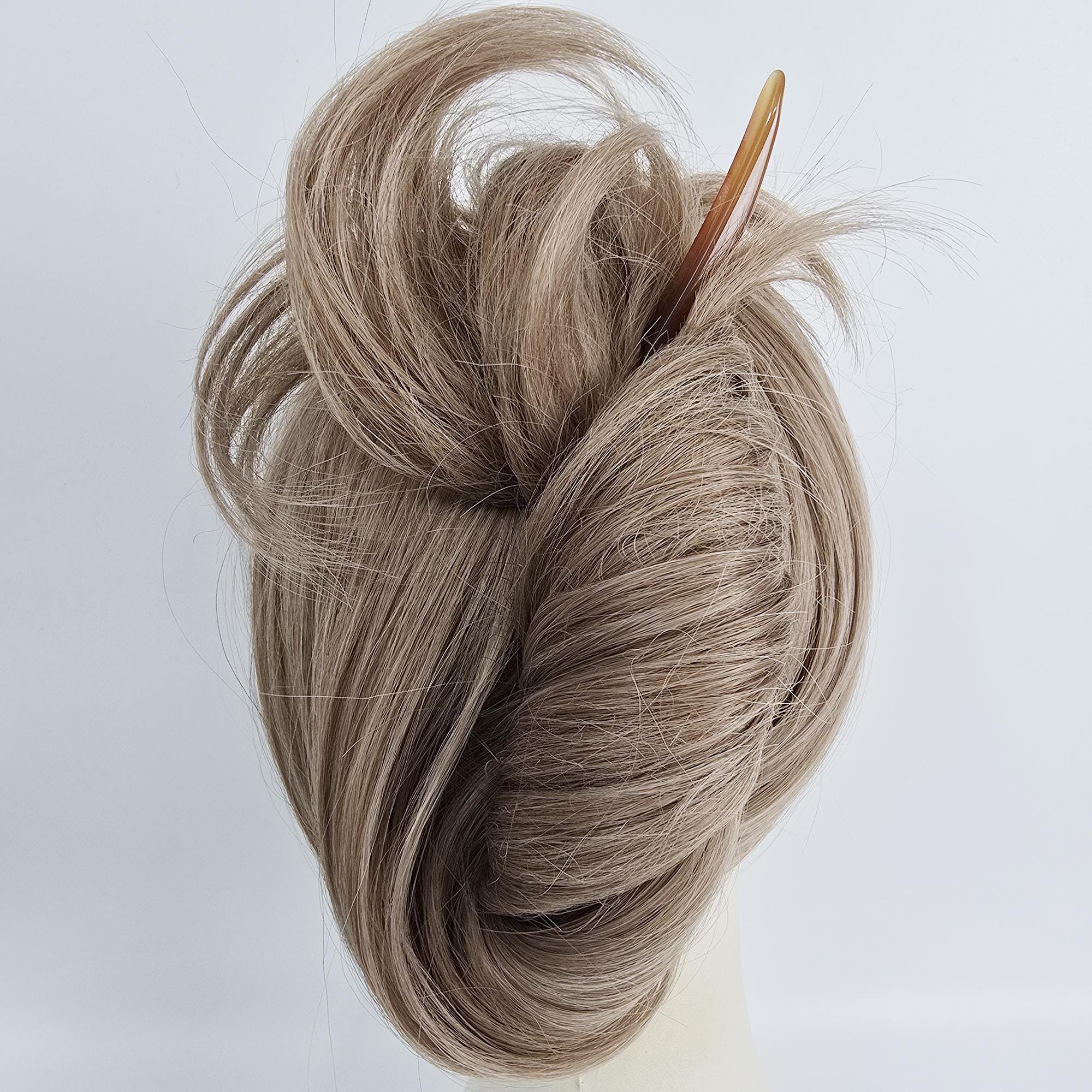 Thunder Straight Updo Hair Stick (7.1 Inch) / Tortoise Shell French Hair Pin / Hair Fork for Thick Hair