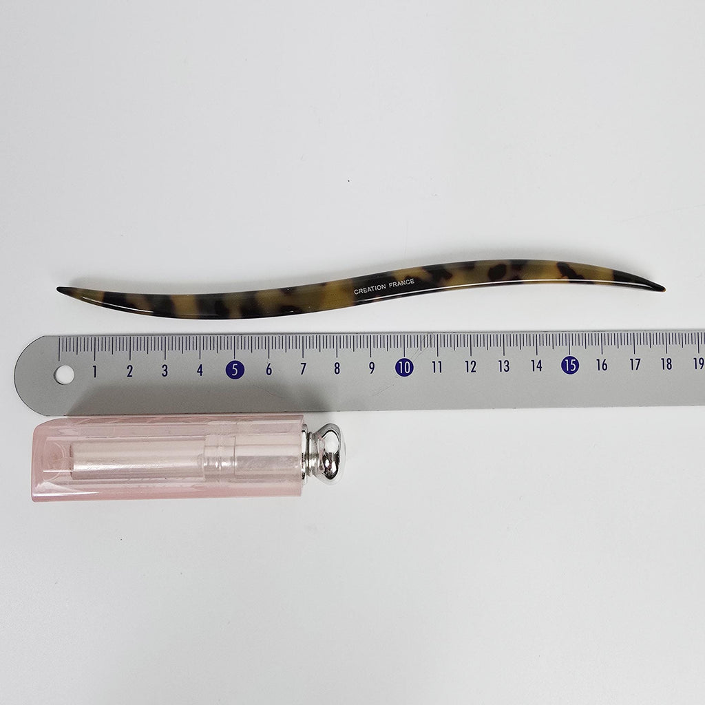 Thunder Straight Updo Hair Stick (7.1 Inch) / Tortoise Shell French Hair Pin / Hair Fork for Thick Hair