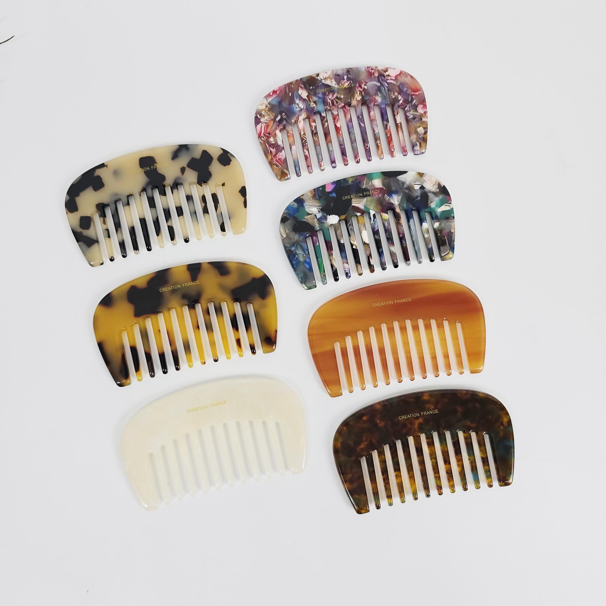 Compact Round Mini Portable Hair Comb (3.3 Inch) / Curly Hair Comb Hair Brush / Hair Accessory for Woman