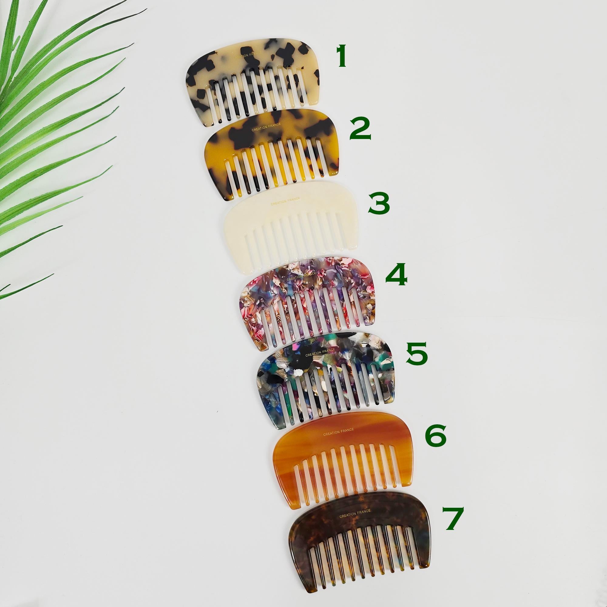 Compact Round Mini Portable Hair Comb (3.3 Inch) / Curly Hair Comb Hair Brush / Hair Accessory for Woman