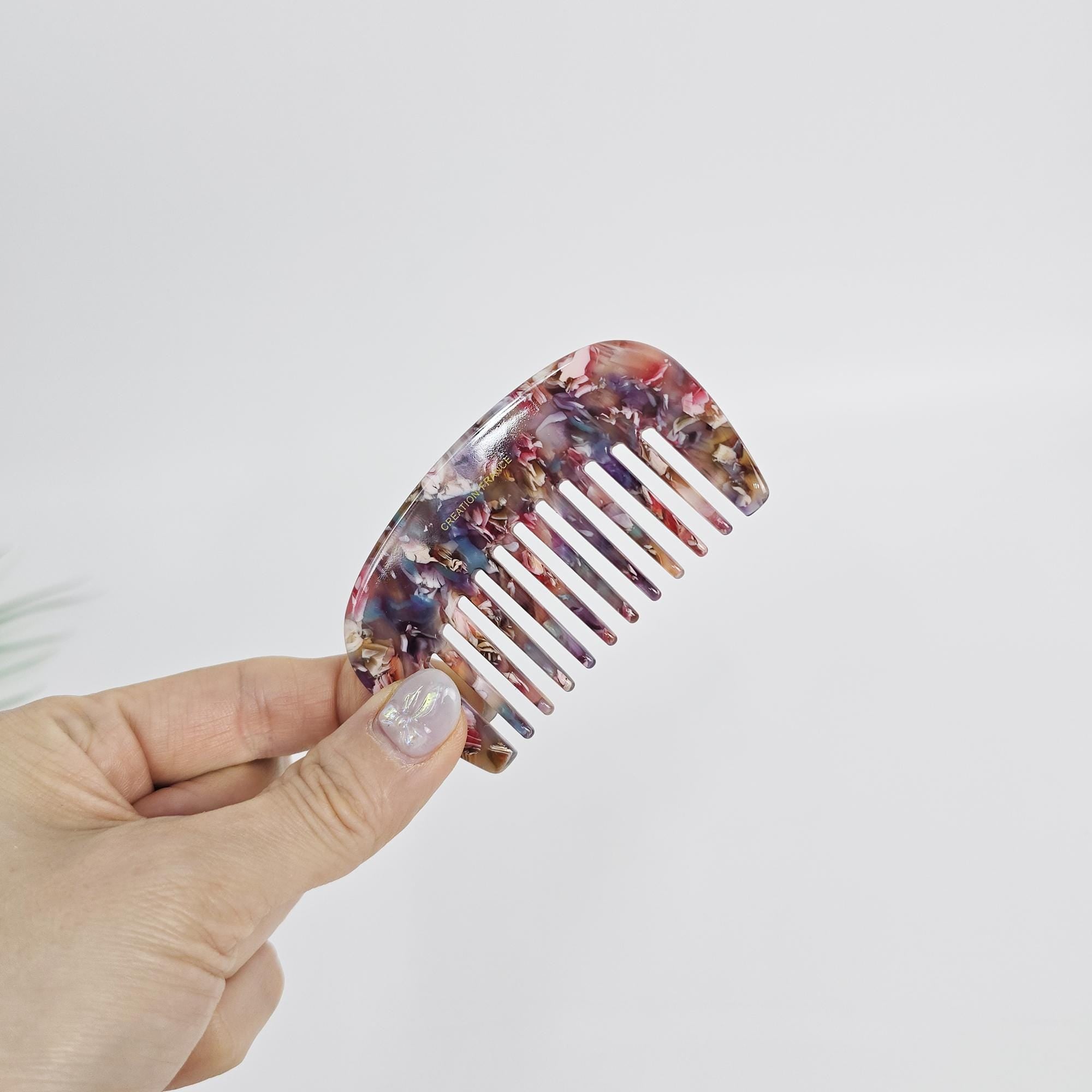 Compact Round Mini Portable Hair Comb (3.3 Inch) / Curly Hair Comb Hair Brush / Hair Accessory for Woman