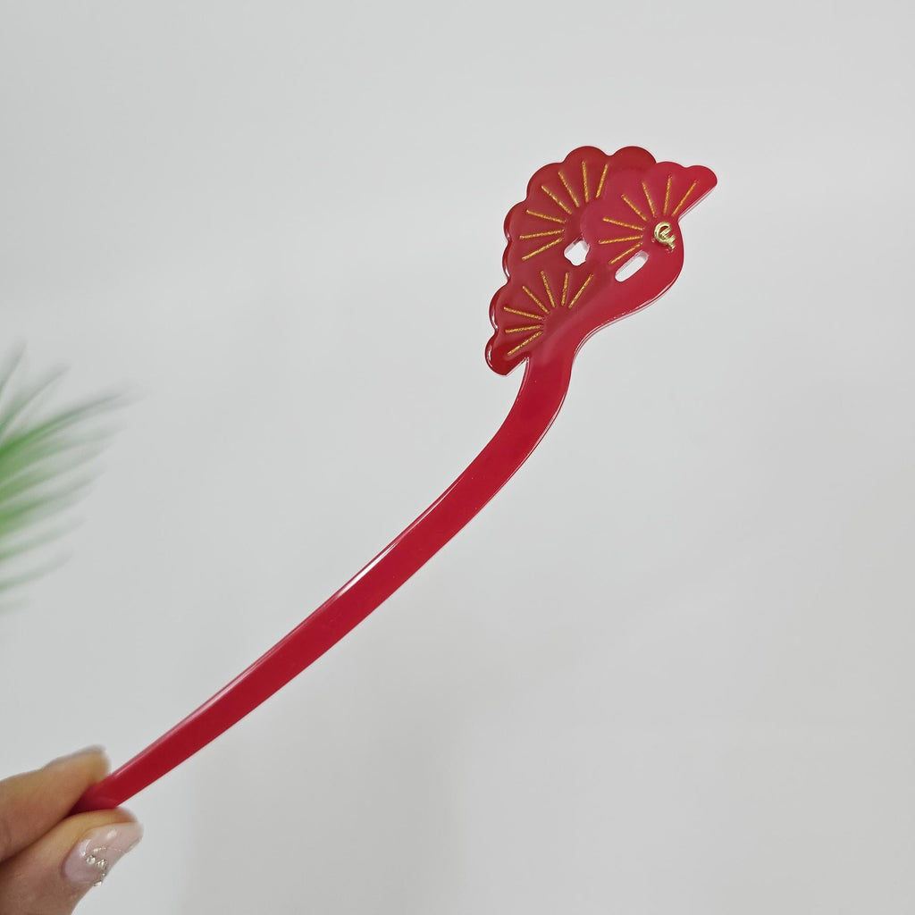 Mystic Fine Pine Straight Updo Hair Stick (7.1 Inch) / Tortoise Shell French Hair Pin / Hair Fork for Thick Hair