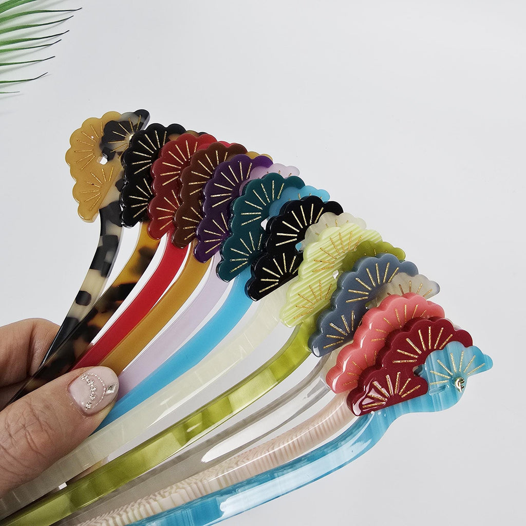 Mystic Fine Pine Straight Updo Hair Stick (7.1 Inch) / Tortoise Shell French Hair Pin / Hair Fork for Thick Hair