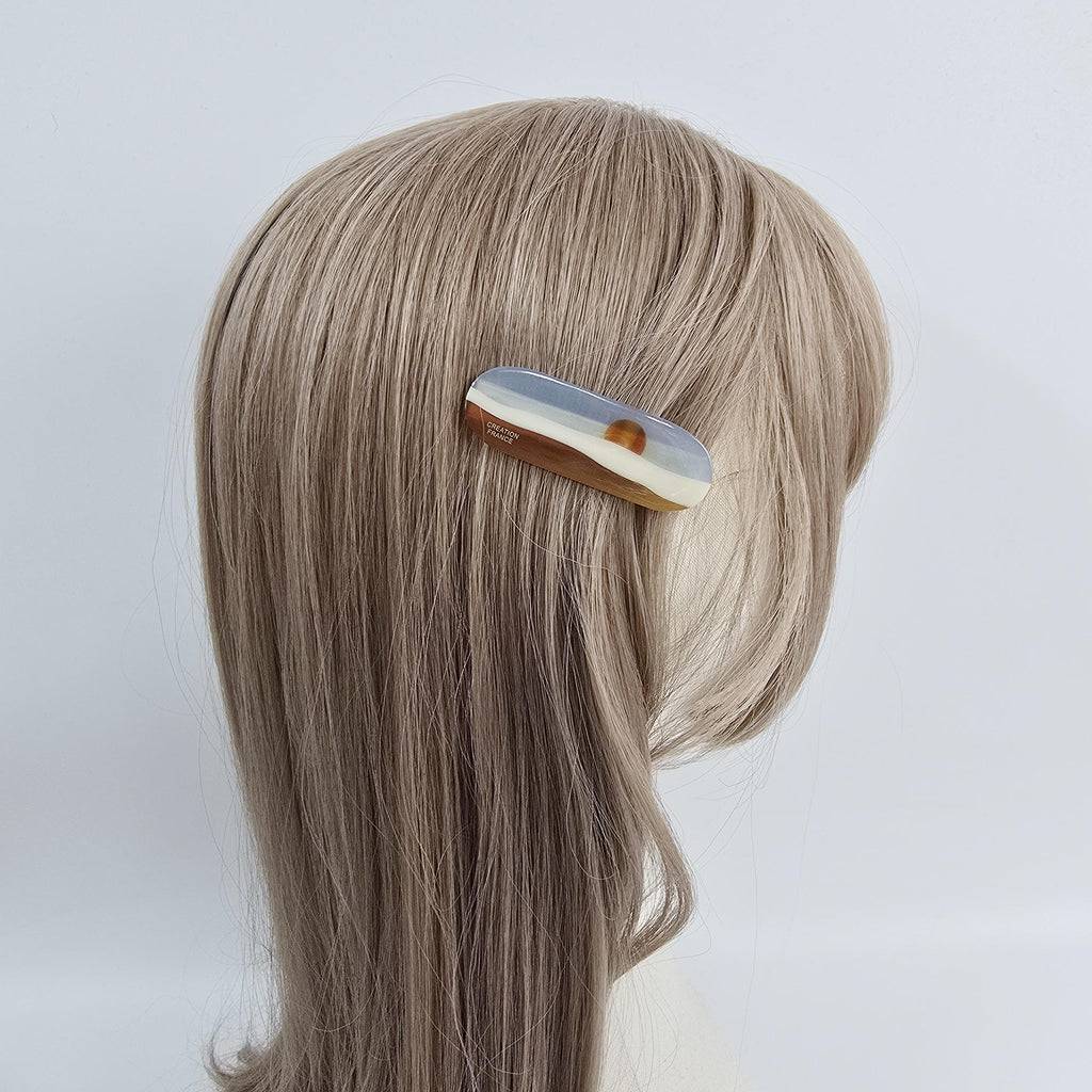 Golden Horizon Side Clip Mini Hair Claw Clip (2.5 Inch) / Tortoise Shell Frech Pin / Alligator Hair Clip for Woman