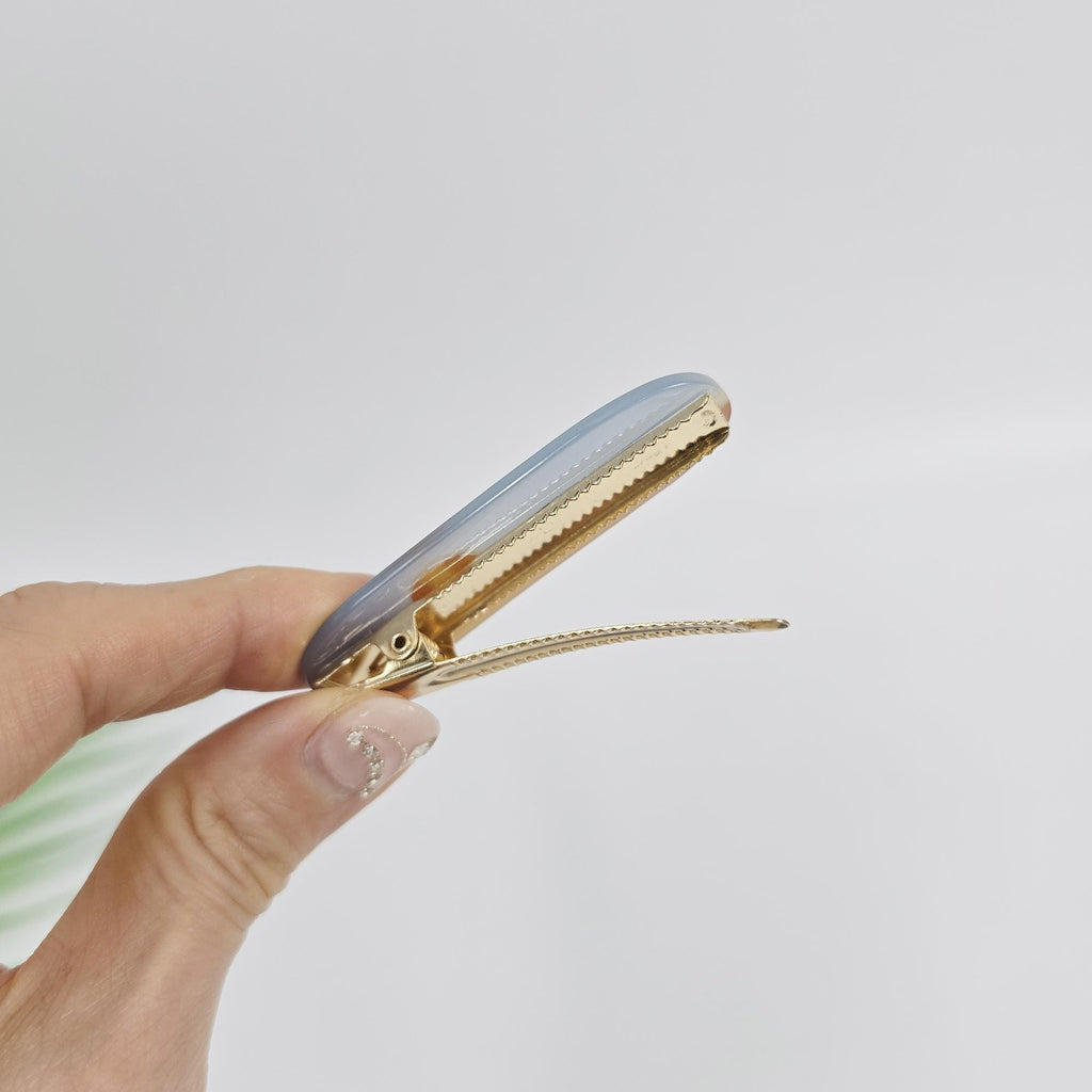 Golden Horizon Side Clip Mini Hair Claw Clip (2.5 Inch) / Tortoise Shell Frech Pin / Alligator Hair Clip for Woman