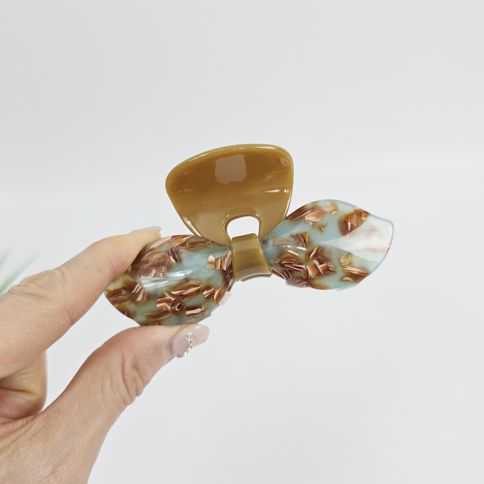 Romance Ribbon Updo Hair Claw Clip (4.0 Inch) / Elegance French Hair Pin / Hair Barrette for Woman
