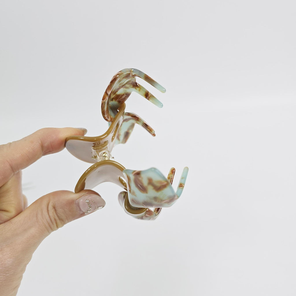 Romance Ribbon Updo Hair Claw Clip (4.0 Inch) / Elegance French Hair Pin / Hair Barrette for Woman