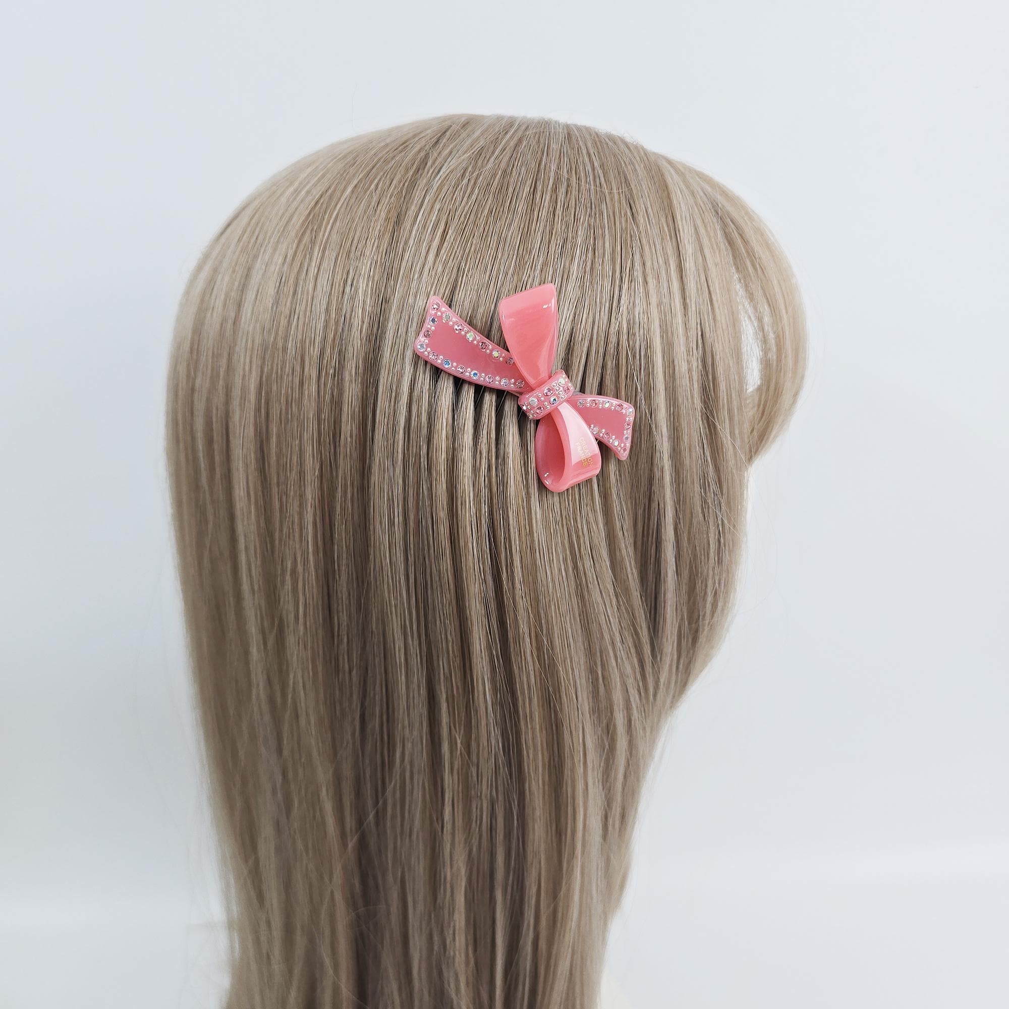 Cubic Large Double Ribbon Non-Slip Hair Comb Clip (2.8 Inch) / Luxurious French Hair Pin / Hair Comb for Woman / Hair Fork for Thick Hair