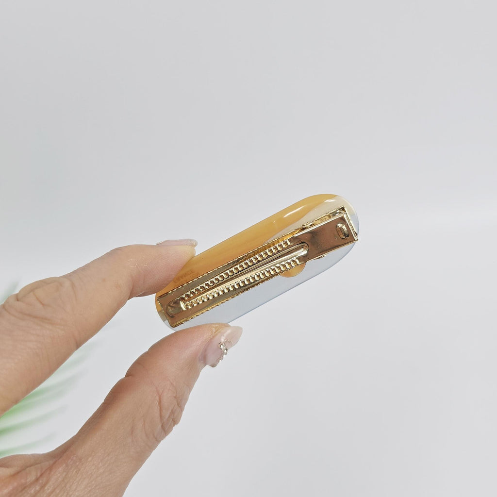 Golden Horizon Side Clip Mini Hair Claw Clip (2.5 Inch) / Tortoise Shell Frech Pin / Alligator Hair Clip for Woman