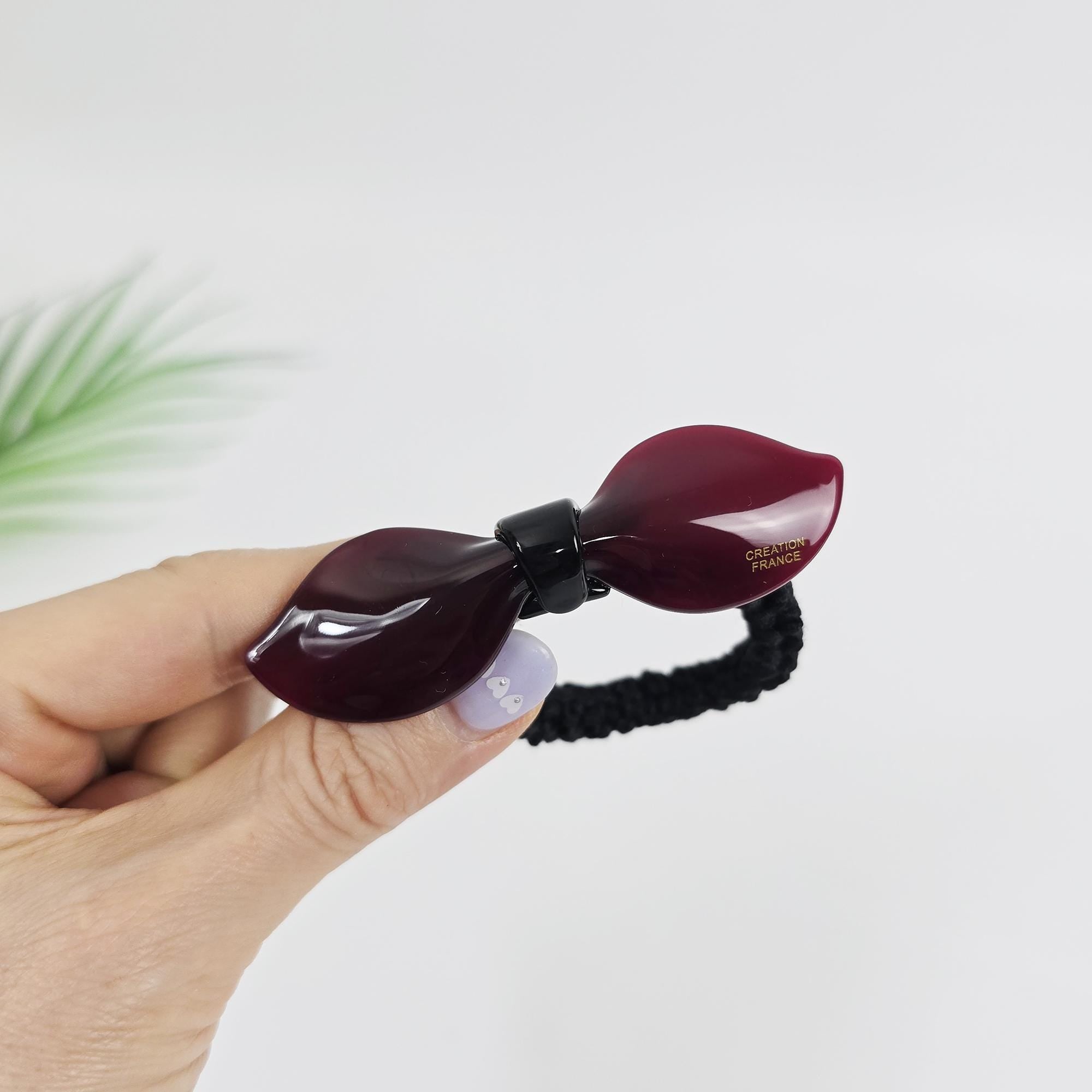 Romance Ribbon Thick Ponytail Hair Tie (3.3 Inch) / Simple Cute Ponytail Holder / Hair Accessory for Woman