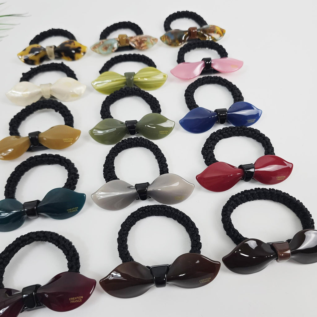 Romance Ribbon Thick Ponytail Hair Tie (3.3 Inch) / Simple Cute Ponytail Holder / Hair Accessory for Woman