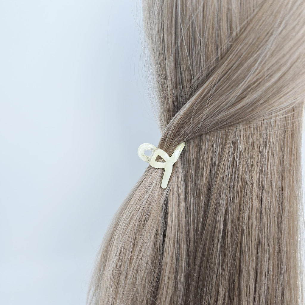 Summer Mini Twist Half-Up Hair Claw Clip (1.7 Inch) / Vivid Color French Pin / Alligator Hair Clip for Woman