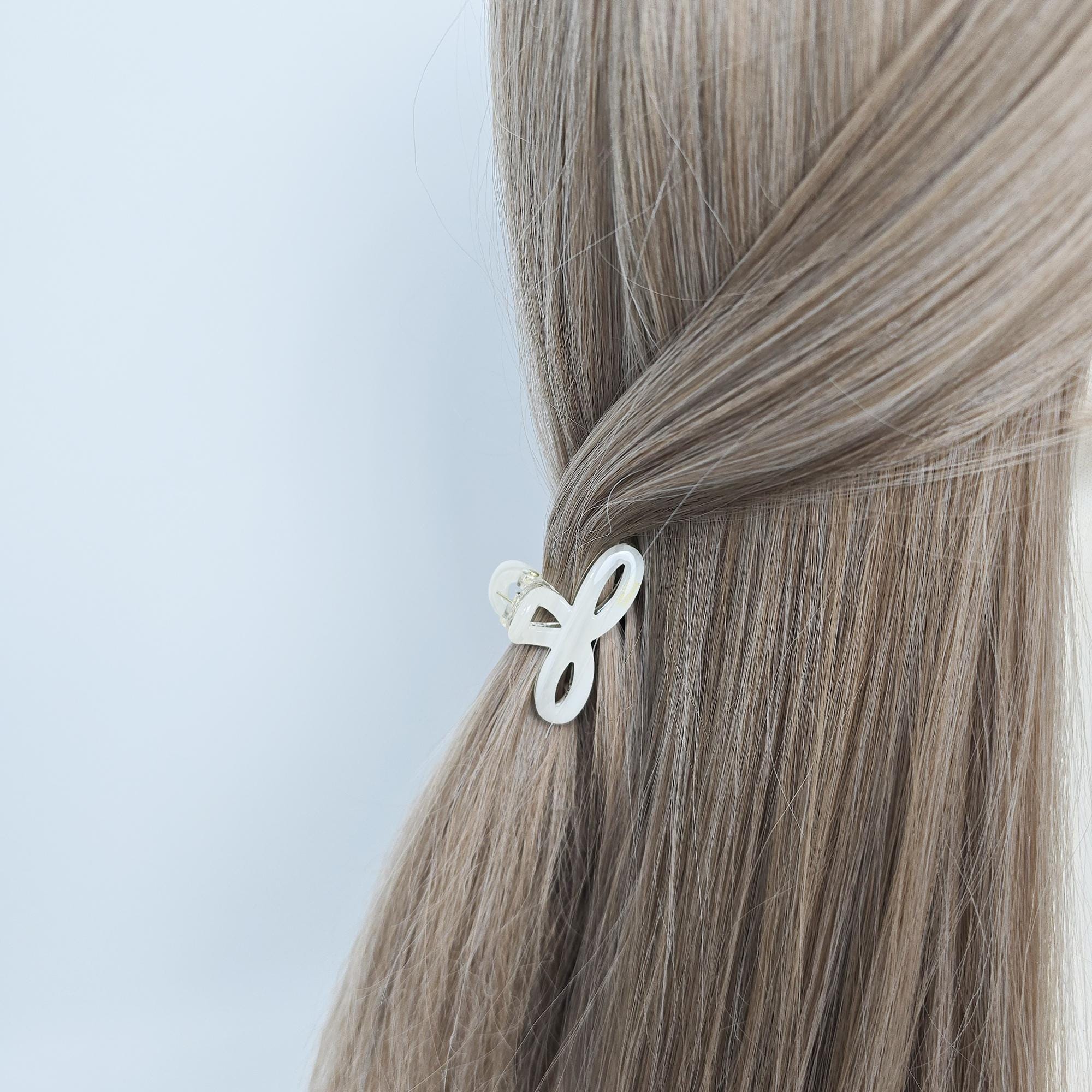 Summer Mini Round Ribbon Hair Claw Clip (1.7 Inch) / Vivid Color French Pin / Alligator Hair Clip for Woman