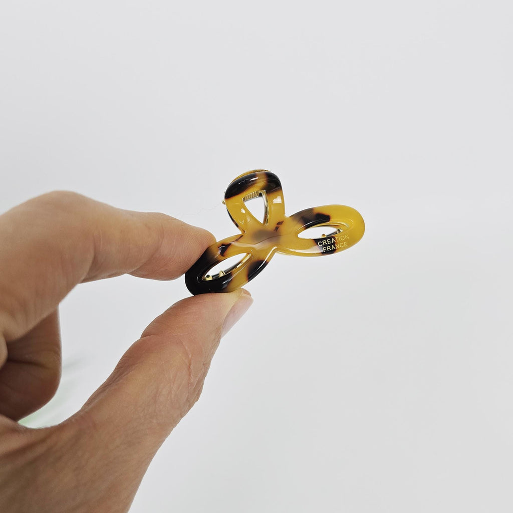 Summer Mini Round Ribbon Hair Claw Clip (1.7 Inch) / Vivid Color French Pin / Alligator Hair Clip for Woman