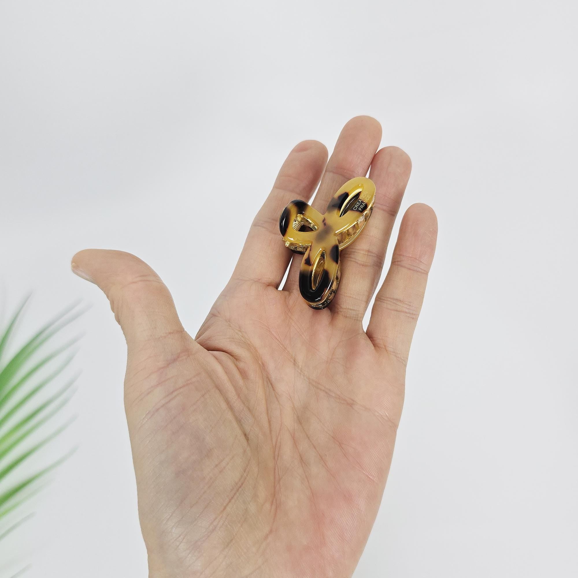 Summer Mini Round Ribbon Hair Claw Clip (1.7 Inch) / Vivid Color French Pin / Alligator Hair Clip for Woman