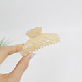 Flat Half Moon Half-Up Updo Hair Claw Clip (3.1 Inch) / Elegance French Hair Pin / Hair Barrette for Woman