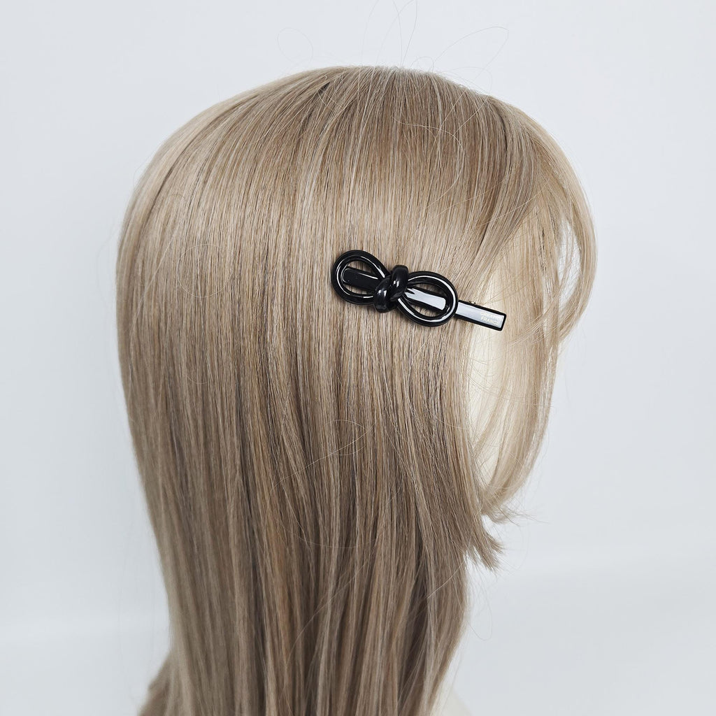 Bold Big Ribbon Side Mini Hair Claw Clip (2.5 Inch) / Vivid Color French Pin / Alligator Hair Clip for Woman