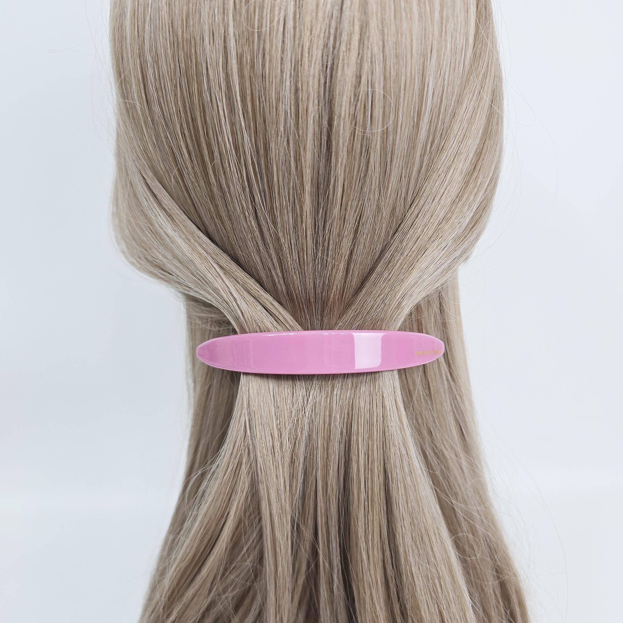 Blooming Slim Curve Half Updo Barrette (4.1 Inch) / Elegance French Hair Pin / Automatic Hair Clip