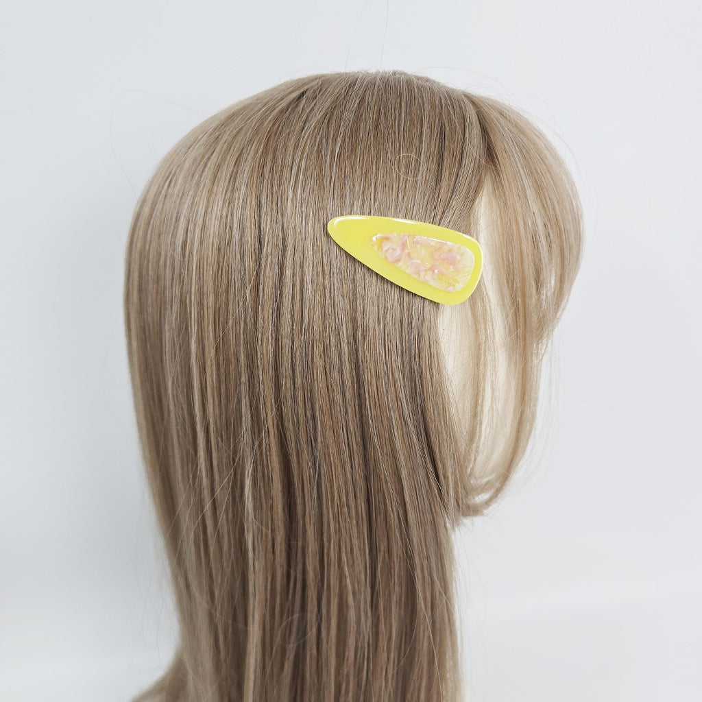 Layered Flat Triangle Clip Side Hair Claw Clip (2.3 Inch) / Vivid Color French Pin / Alligator Hair Clip for Woman