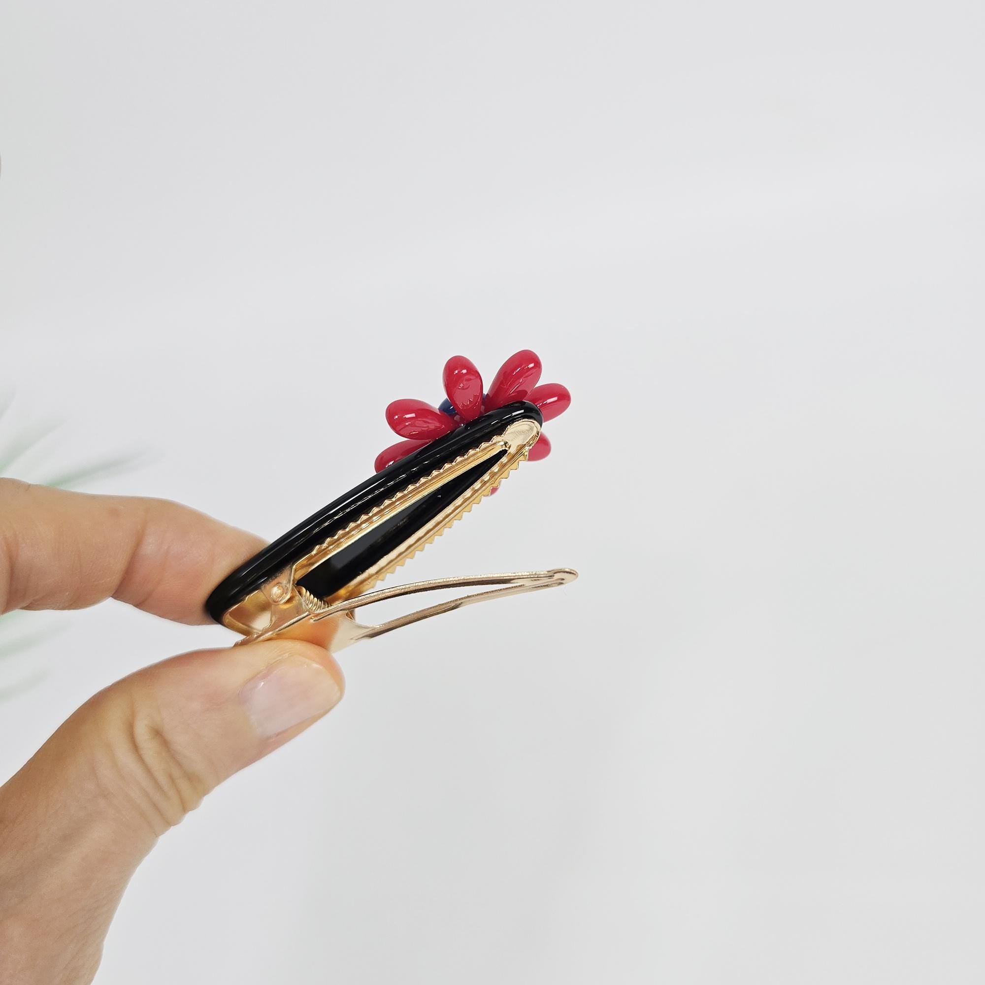 Sunflower Triangle Clip Side Hair Claw Clip (2.3 Inch) / Cute French Pin / Alligator Hair Clip for Woman