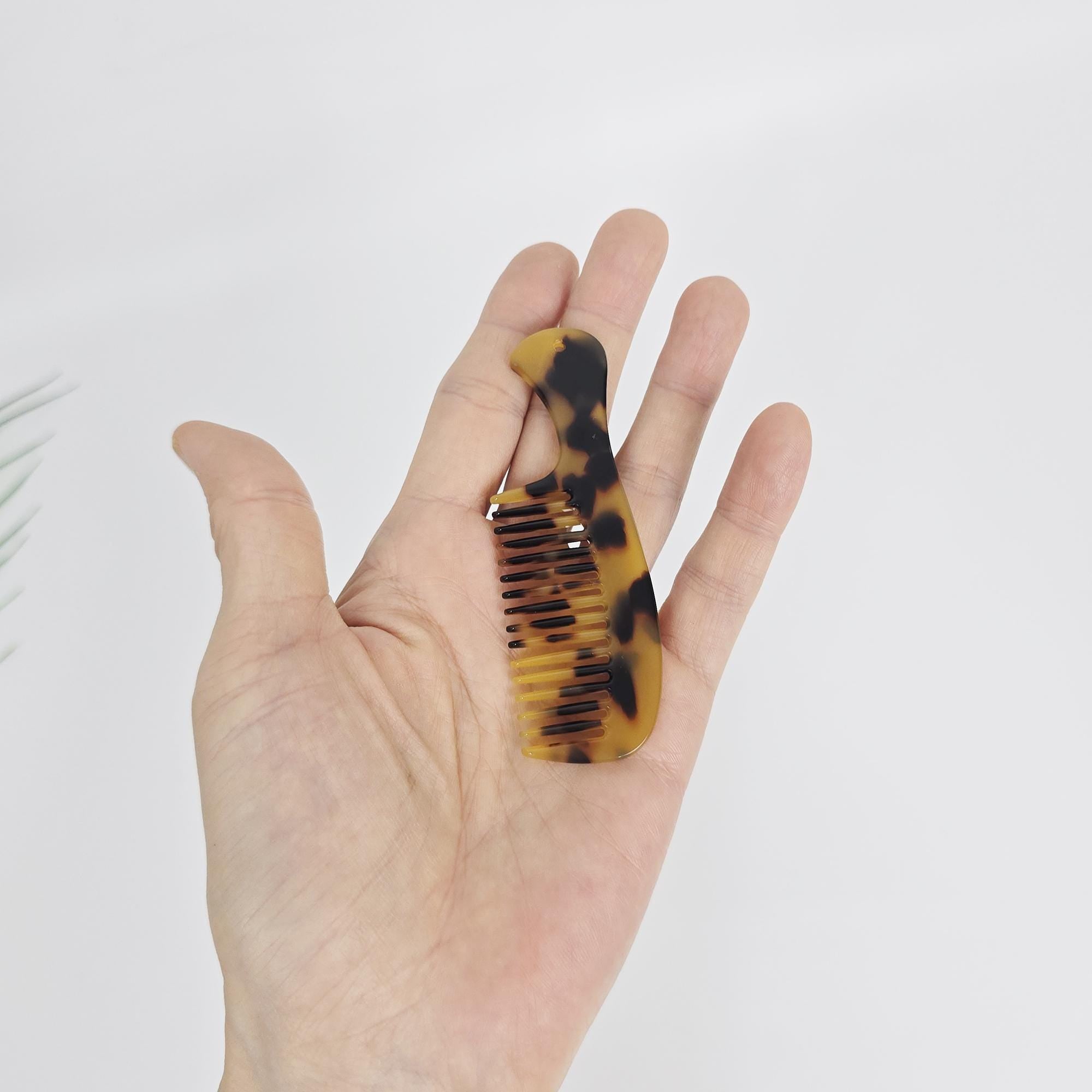 Pocket Axe Comb Mini Portable Hair Comb (3.5 Inch) / Hand Held Mirror for Woman / Curly Hair Comb Hair Brush