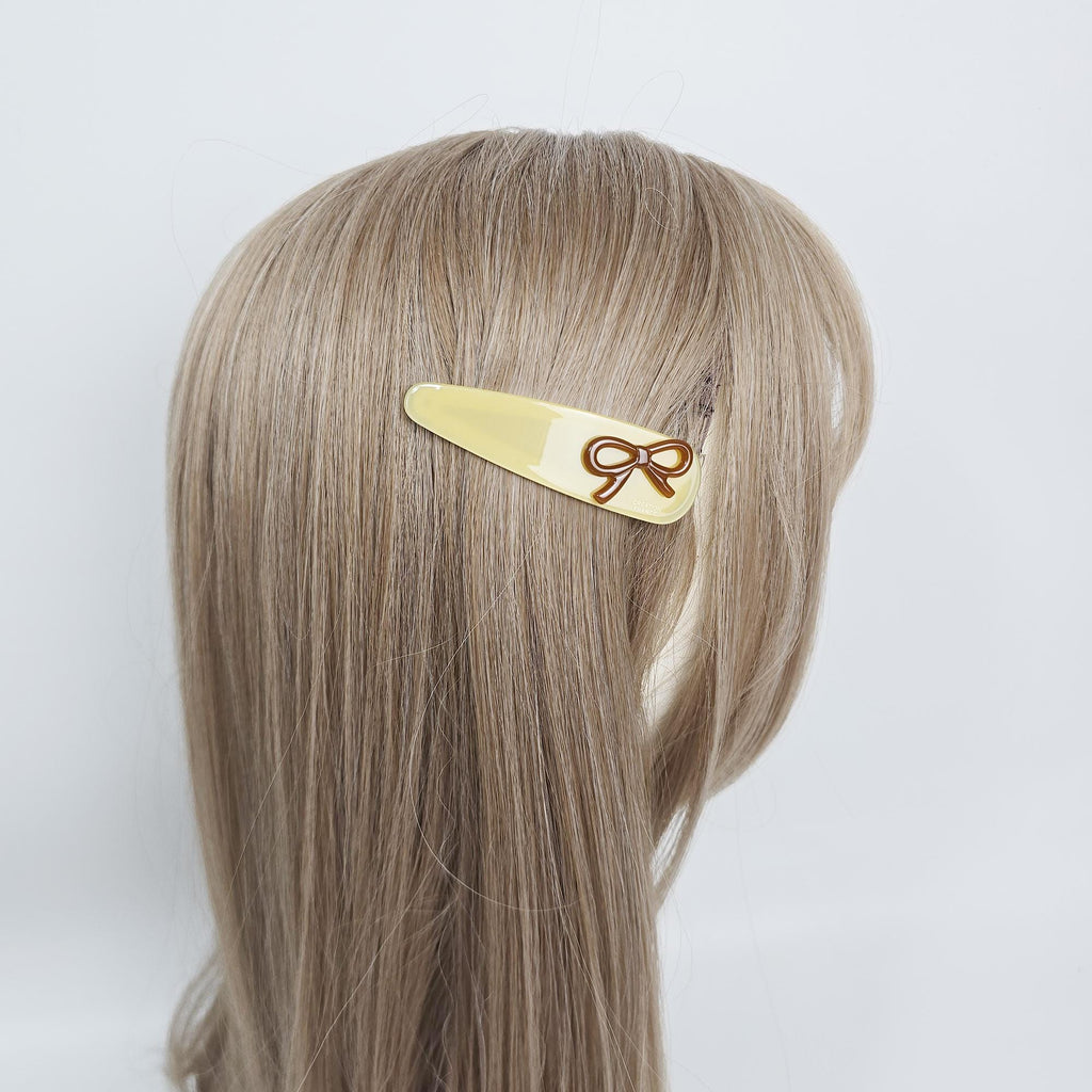 Mini Ribbon Point Triangle Barrette Bobby Pin (3.0 Inch) / French Hairgrip Barrette / French Hair Pin / Tic Tac Hair Clip Pin