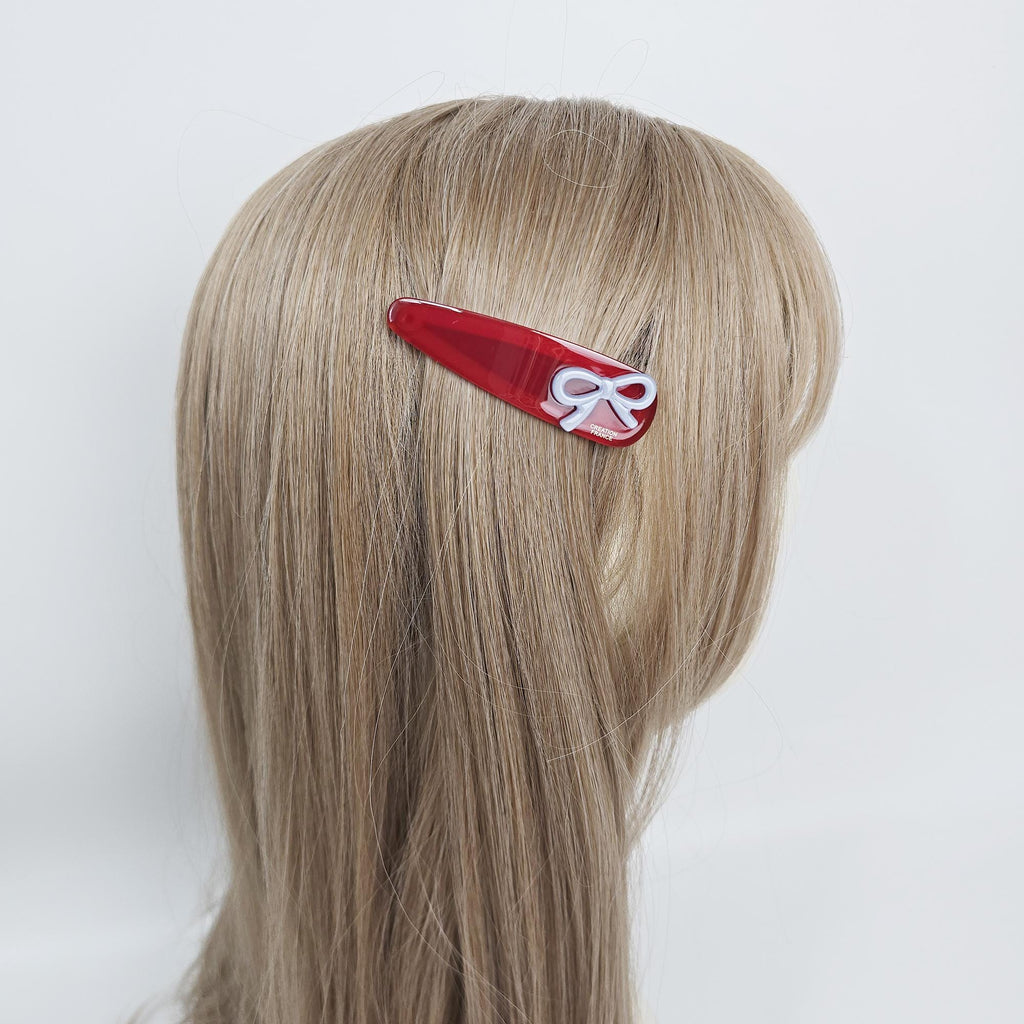 Mini Ribbon Point Triangle Barrette Bobby Pin (3.0 Inch) / French Hairgrip Barrette / French Hair Pin / Tic Tac Hair Clip Pin