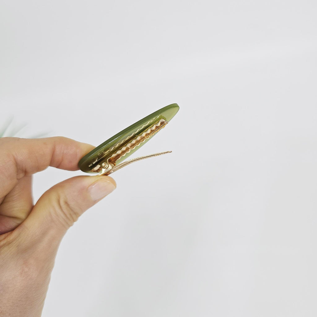 Layered Flat Triangle Clip Side Hair Claw Clip (2.3 Inch) / Vivid Color French Pin / Alligator Hair Clip for Woman