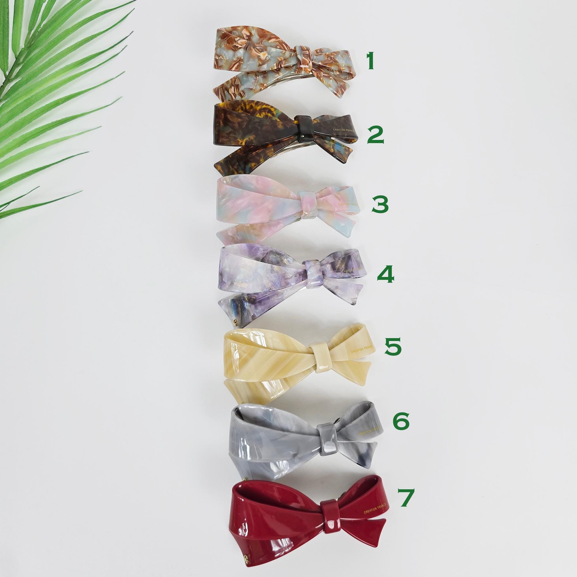 New Color Big Ribbon Hair Barrette (4.1 Inch) / Elegance French Hair Pin / Automatic Hair Clip