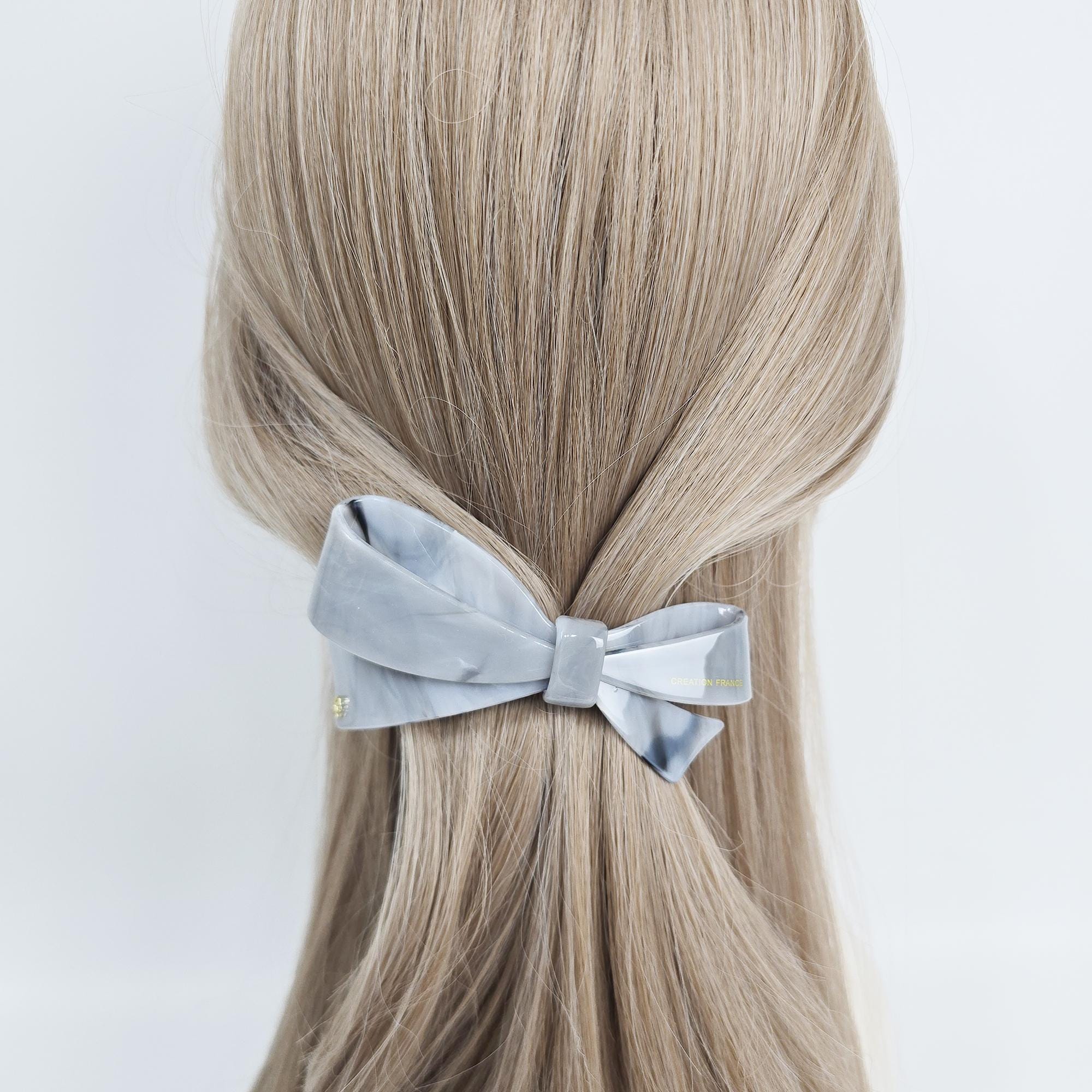 New Color Big Ribbon Hair Barrette (4.1 Inch) / Elegance French Hair Pin / Automatic Hair Clip