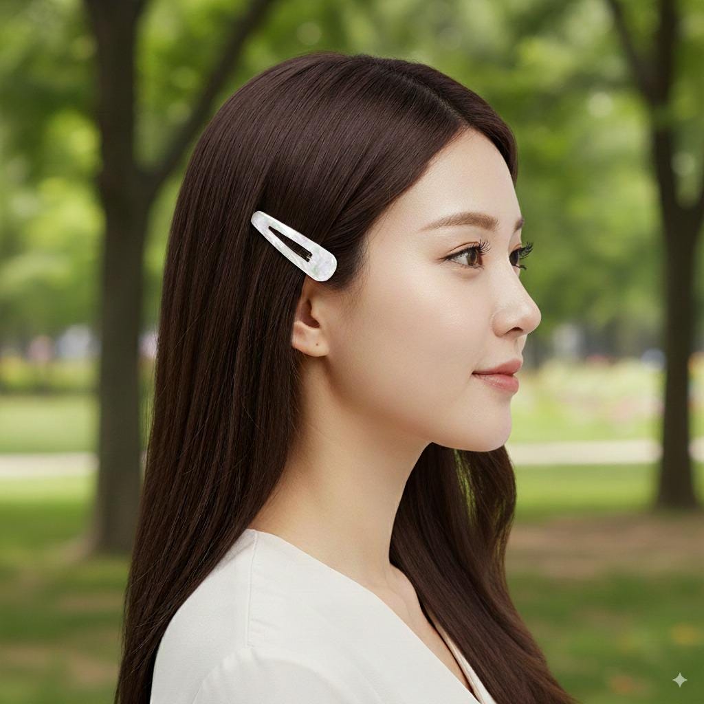 Leopard Aurora Triangle Snap Clip (2.2 Inch) / Tortoise Marble Hairgrip Barrette / French Hair Pin / Tic Tac Hair Clip Pin