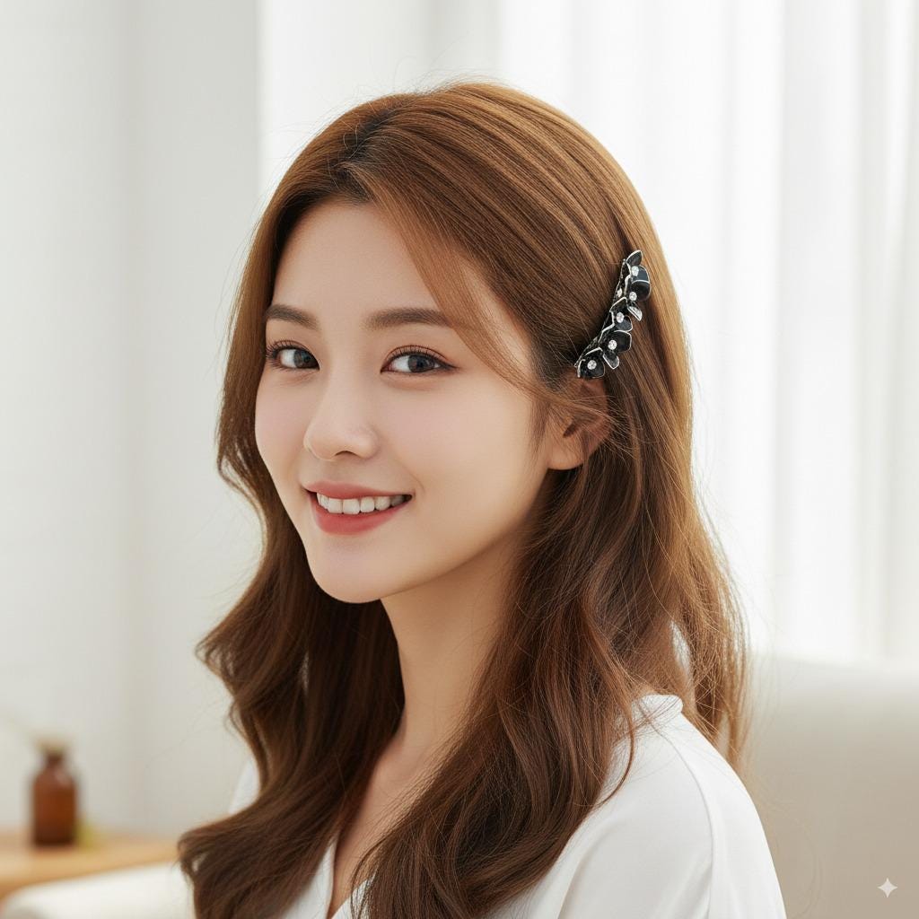 Pastel Color Flower Comb Pin with Cubic / Tortoise Shell Hair Pin / Hair Fork for Woman / Flower Hair Pin