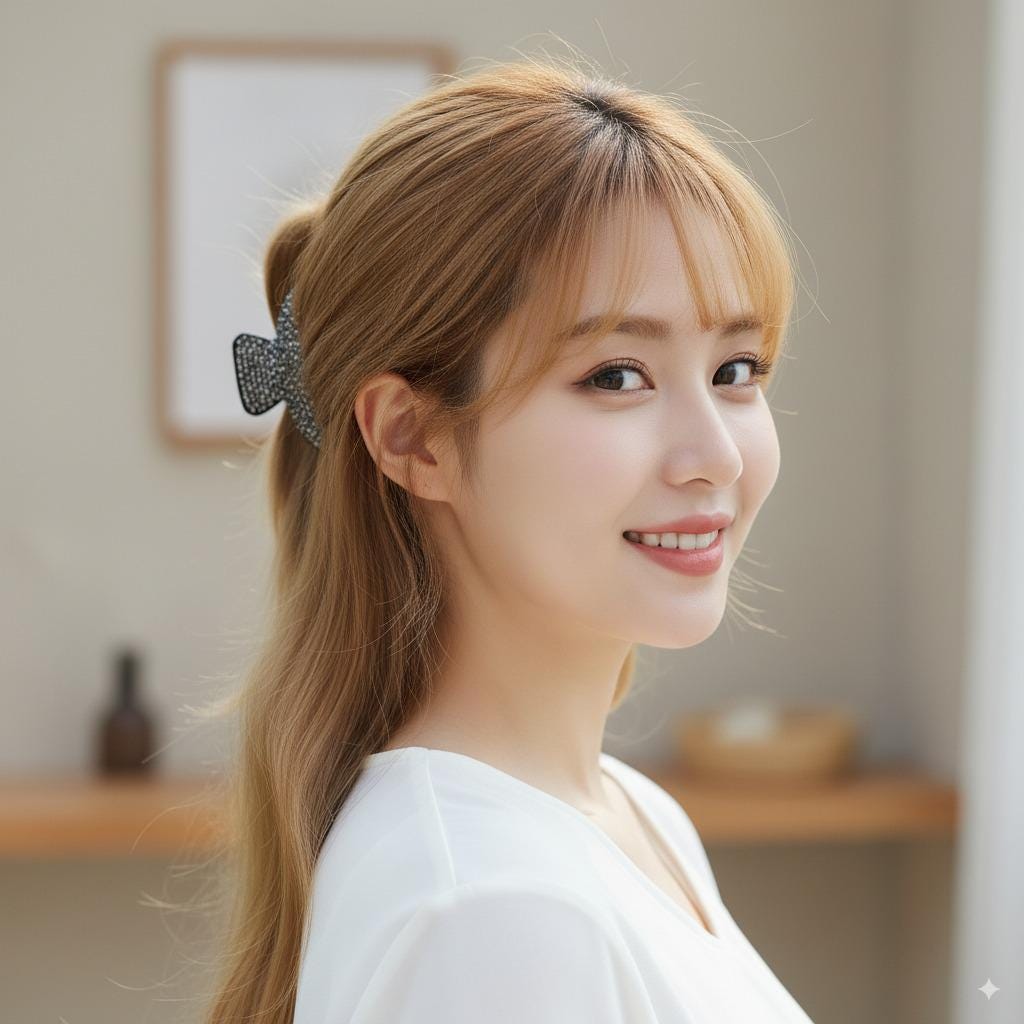 Black Cubic Half Moon Hair Clip (3.0 Inch) / Leopard Tortoise Shell Double Clip French Hair Pin / Hair Barrette for Woman