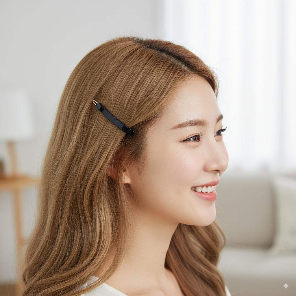 Laurence Curved Line Bobby Pin (2.0 Inch) / Luxurious Small French Hair Pin / Hair Accessory for Woman / Mini Hair Clips