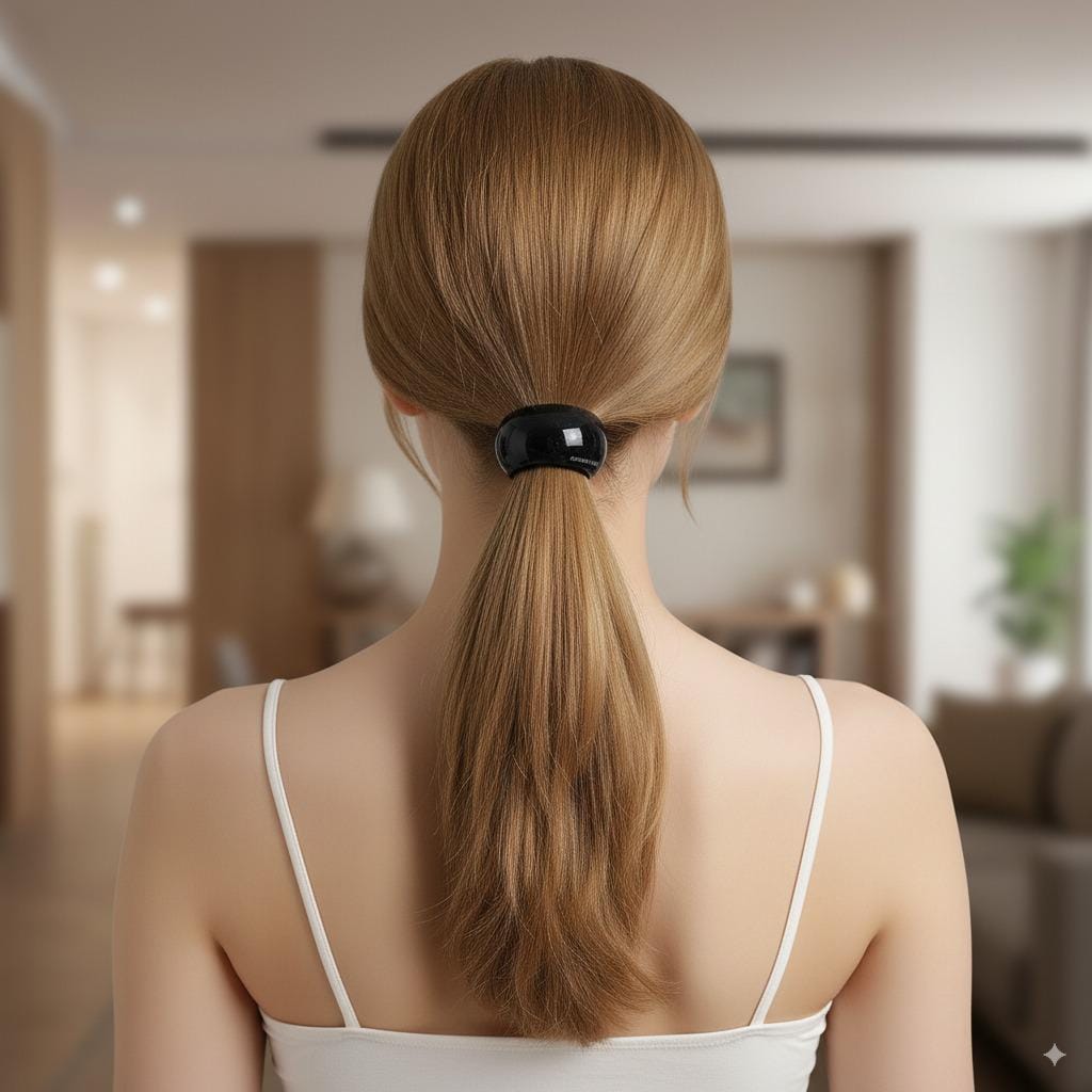 Leopard Round Curve Hair Tie / Tortoise Shell Ponytail Holder / Hair Accessory for Woman / French Hair Tie