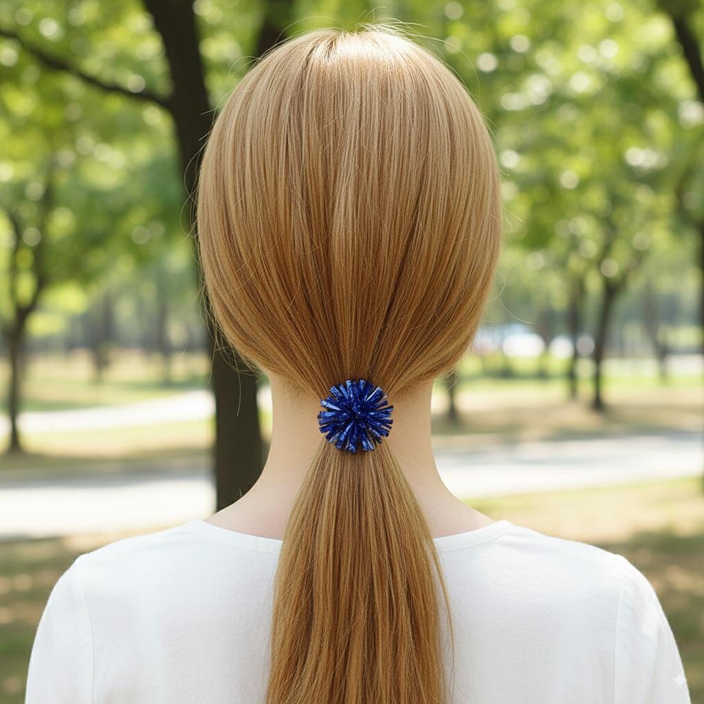 Tortoise Shell Dandelion Flower Hair Tie / Cute French Ponytail Holder / Hair Accessory for Woman / French Hair Tie / Hair Scrunchy