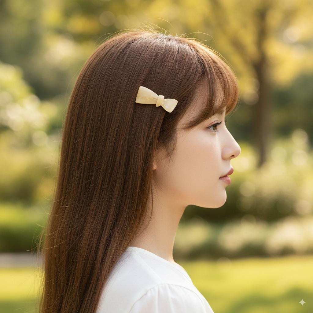 Leopard Mini Ribbon Small Hair Clip (1.6 Inch) / Tortoise Shell Mini French Hair Pin / Hair Barrette for Woman