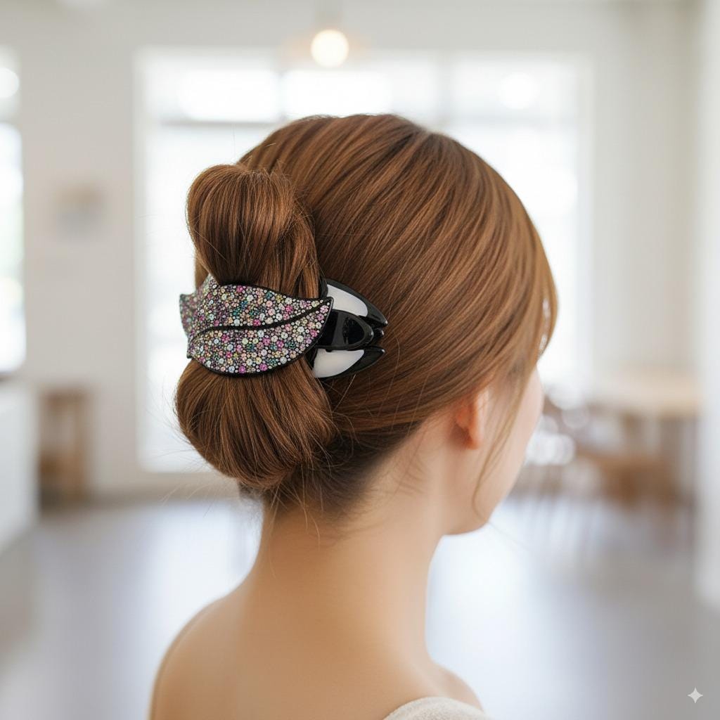 Leaf Shape Big Clip Hair Claw with Cubic / Tortoise Shell Hair Comb Barrette / Clincher Comb Hair Accessory
