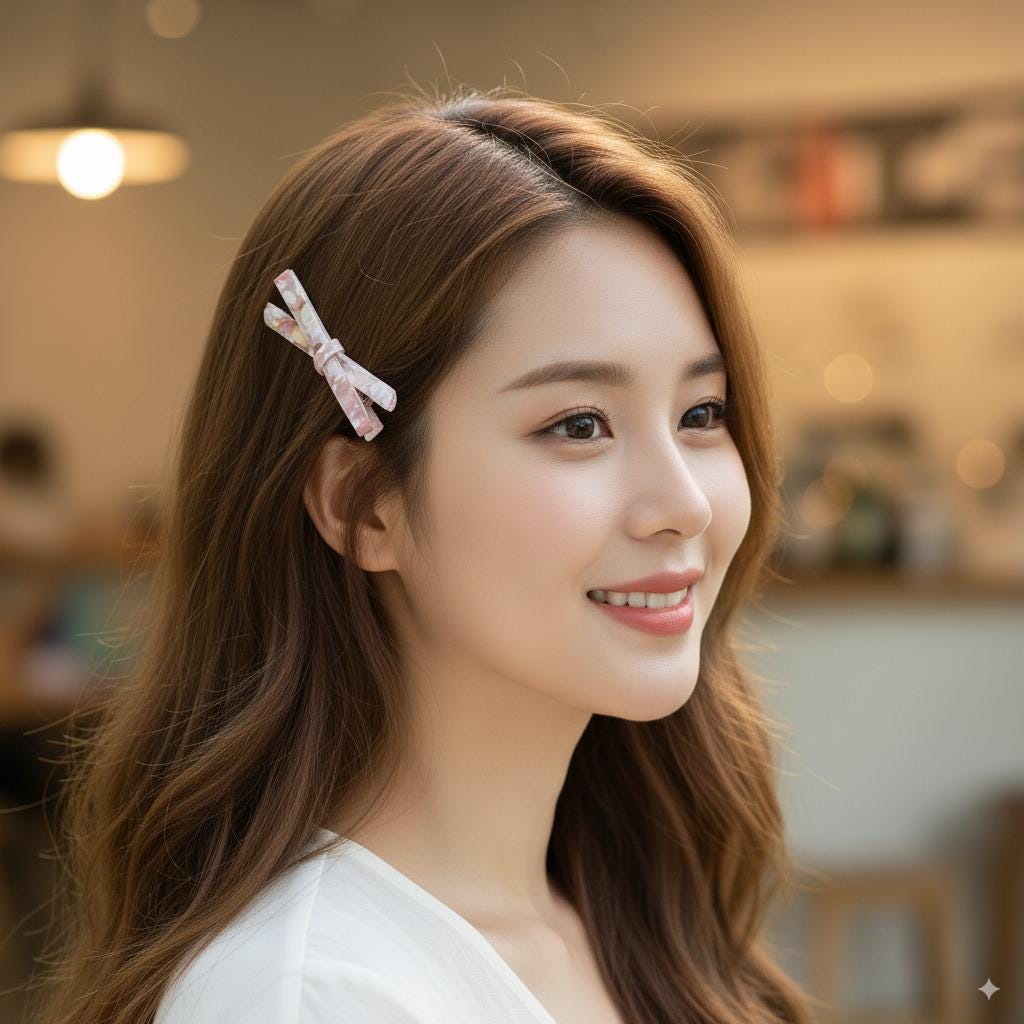 Tortoise Shell Simple Ribbon Alligator Hair Clip (2.8 Inch) / Leopard French Hair Pin / Hair Barrette for Woman