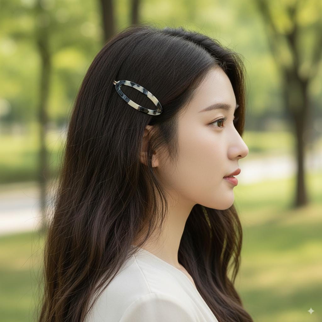 Laurence Oval RIng Bobby Pin (2.4 Inch) / Luxurious Small French Hair Pin / Hair Accessory for Woman / Mini Hair Clips